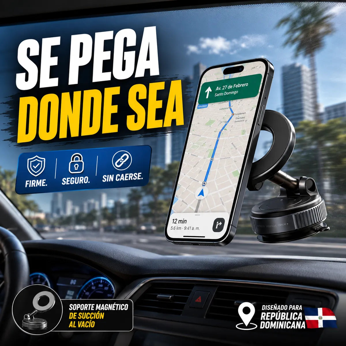 Soporte Magnético Al Vacío para Celular